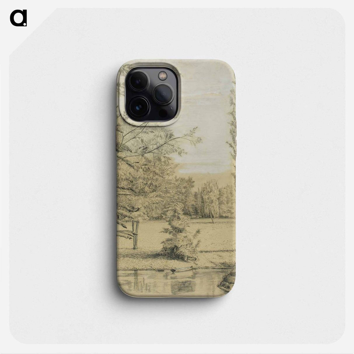 River and Park Landscape - アンリ ルソー Phone Case.