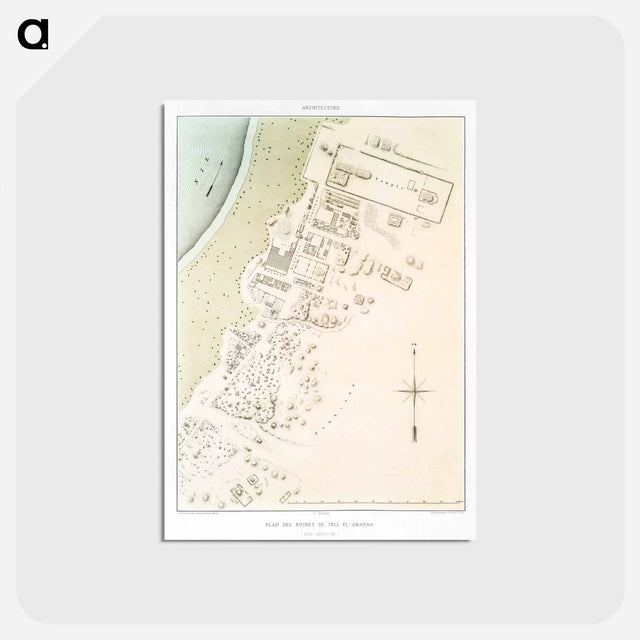 アートポストカード-Tell el-Amarna Ruins Plan
 - エジプト美術史 Postcard.