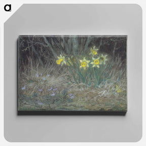 アートパネル-Narcissi and Violets - ジャン フランソワ ミレー Canvas.