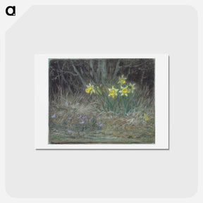 アートポストカード-Narcissi and Violets - ジャン フランソワ ミレー Postcard.
