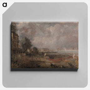 アートパネル-Waterloo Bridge Sketch
 - ジョン コンスタブル Canvas.