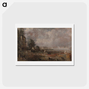 アートポストカード-Waterloo Bridge Sketch
 - ジョン コンスタブル Postcard.
