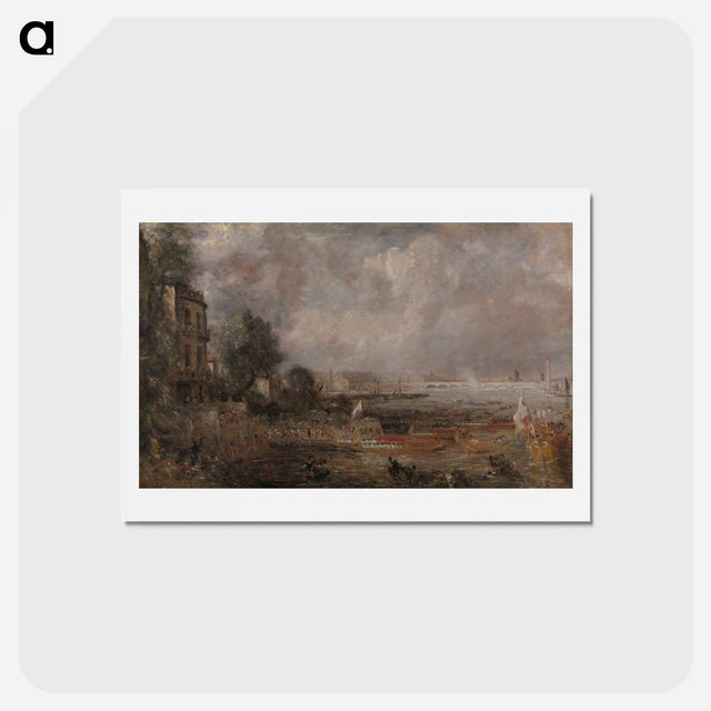アートポストカード-Waterloo Bridge Sketch
 - ジョン コンスタブル Postcard.