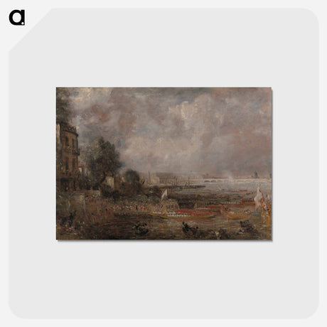 アートポストカード-Waterloo Bridge Sketch
 - ジョン コンスタブル Postcard.