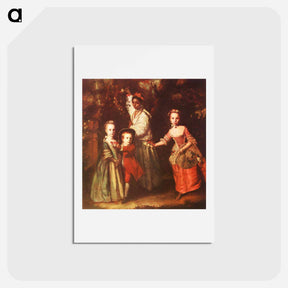 アートポストカード-The Children of Edward Hollen Cruttenden - ジョシュア レノルズ Postcard.