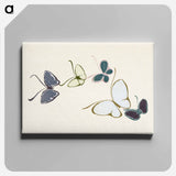 アートパネル-Vintage butterfly - 神坂 雪佳 Canvas.