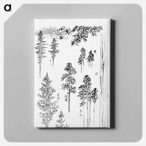アートパネル-Hokusai's pine trees - 葛飾 北斎 Canvas.
