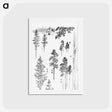 アートポストカード-Hokusai's pine trees - 葛飾 北斎 Postcard.