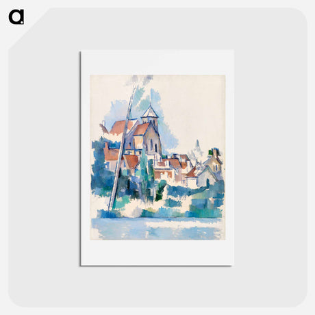 アートポストカード-Church at Montigny-sur-Loing - ポール セザンヌ Postcard.
