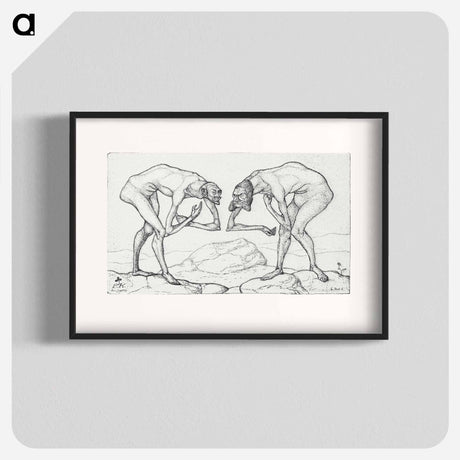 アートポスター-Two Men Meet, Each Believing the Other to Be of Higher Rank
 - パウル クレー Poster.