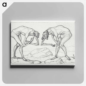 アートパネル-Two Men Meet, Each Believing the Other to Be of Higher Rank
 - パウル クレー Canvas.