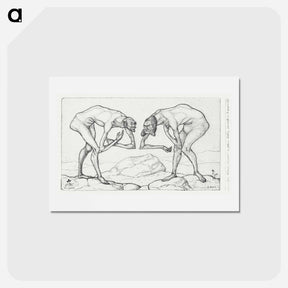 アートポストカード-Two Men Meet, Each Believing the Other to Be of Higher Rank
 - パウル クレー Postcard.