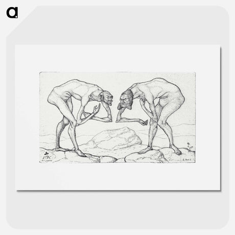 アートポスター-Two Men Meet, Each Believing the Other to Be of Higher Rank
 - パウル クレー Poster.