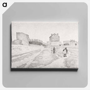 アートパネル-The Gas Tanks at Clichy - ポール シニャック Canvas.