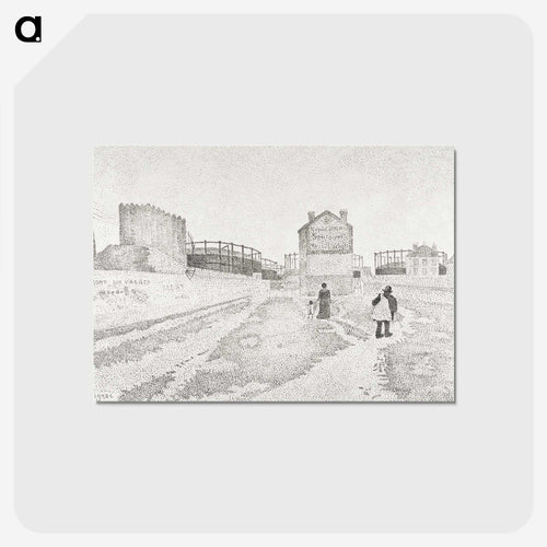 クリシーのガスタンク - ポール シニャック Postcard.