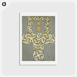 アートポストカード-Design for a tile floor, and entrance hall - テオ ファン ドゥースブルフ Postcard.