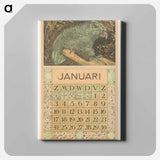 January calendar with paintings - Theo van Hoytema Canvas.