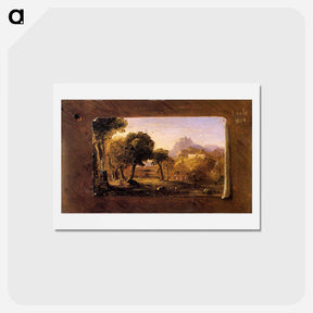 アートポストカード-Study for Dream of Arcadia - トーマス コール Postcard.