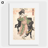 The Actor Segawa Roko as the Woodseller Ohara Leading an Ox
 - 歌川 豊国 Poster.