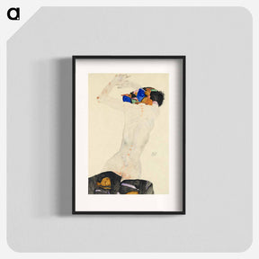 アートポスター-Rückenakt mit buntem Tuch
 - ウィーン博物館 Poster.