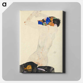 アートパネル-Rückenakt mit buntem Tuch
 - ウィーン博物館 Canvas.