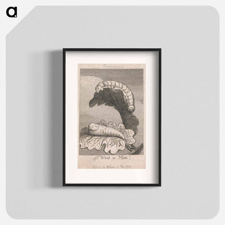 アートポスター-The Gates of Paradise, Plate 1, Frontispiece, "What is Man!" - ウィリアム ブレイク Poster.