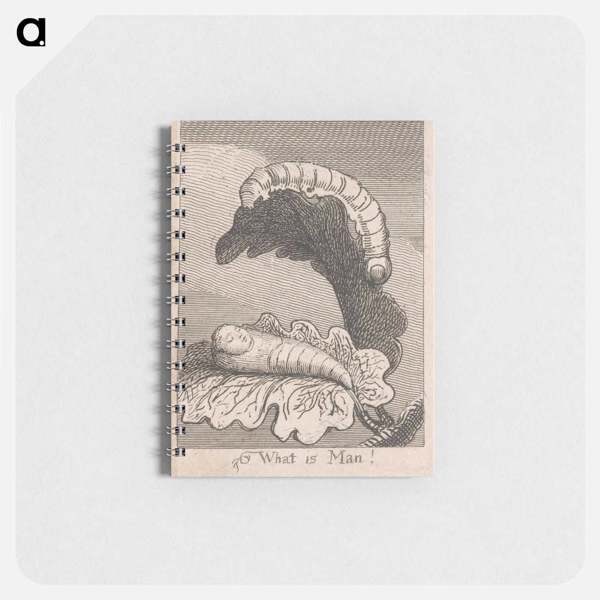 アートメモ帳-The Gates of Paradise, Plate 1, Frontispiece, "What is Man!" - ウィリアム ブレイク Memo.