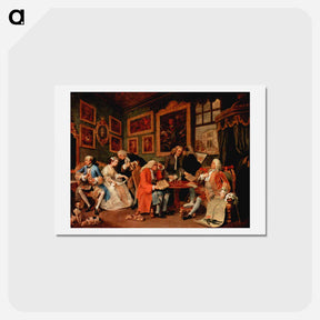 アートポストカード-The Marriage Contract - ウィリアム ホガース Postcard.