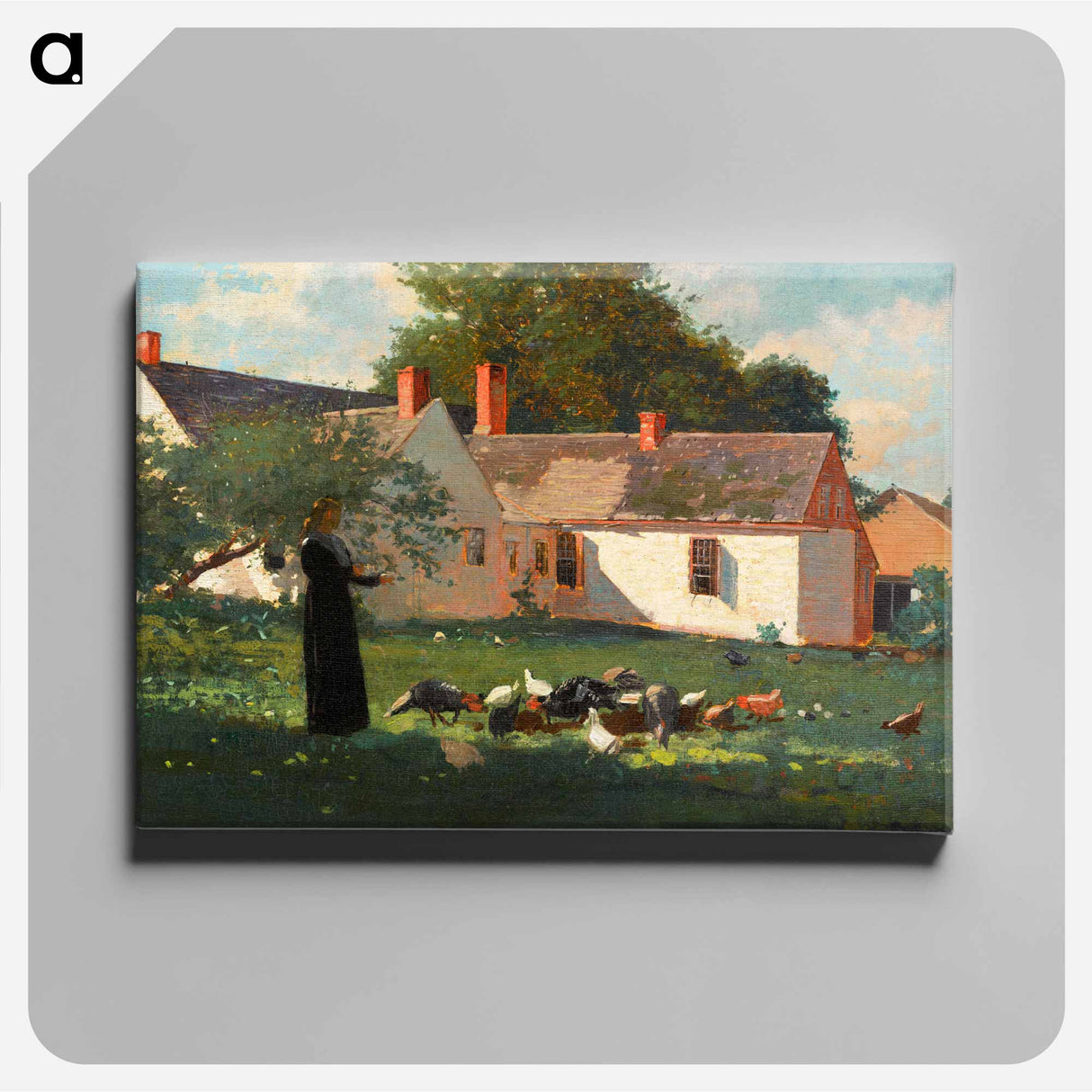 Farmyard Scene - Winslow Homer Canvas.