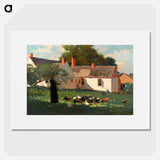 Farmyard Scene - Winslow Homer Poster.