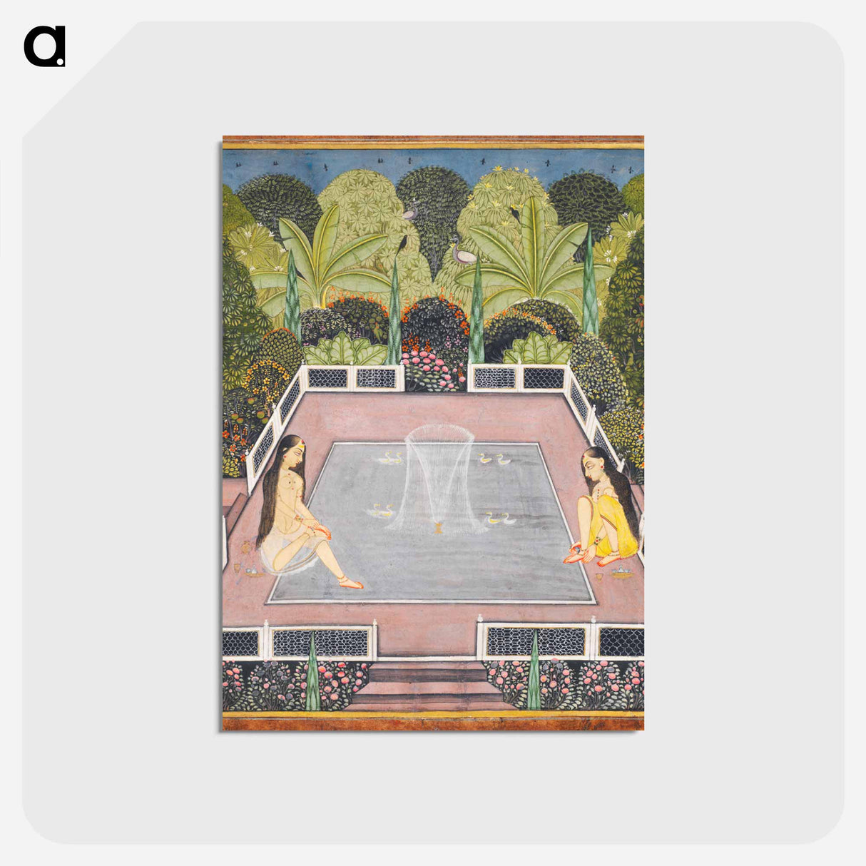アートポストカード-Women by a Garden Pool
 - イェール大学アートギャラリー Postcard.