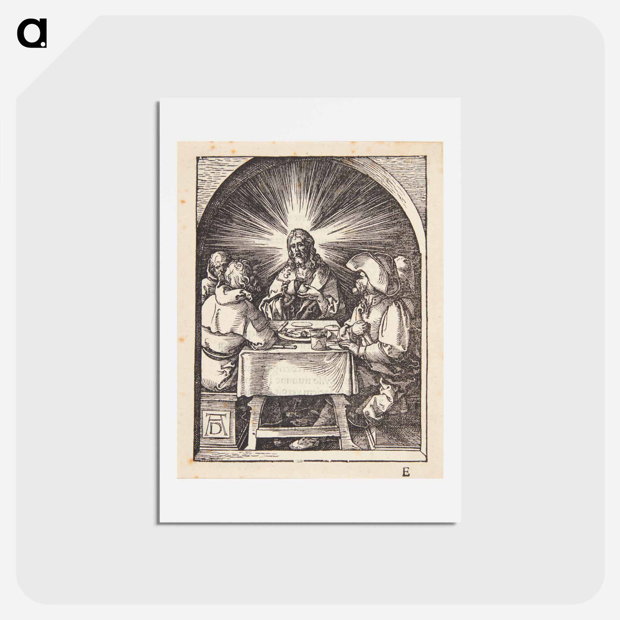 アートポストカード-Christ at Emmaus - アルブレヒト デューラー Postcard.