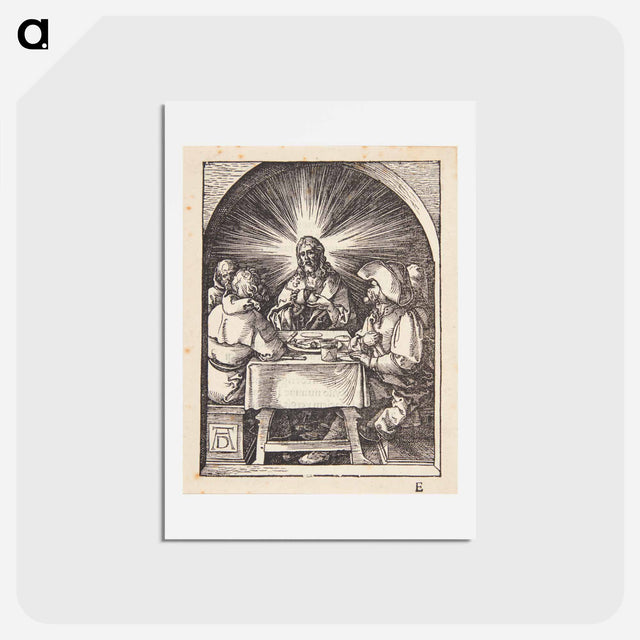 アートポストカード-Christ at Emmaus - アルブレヒト デューラー Postcard.