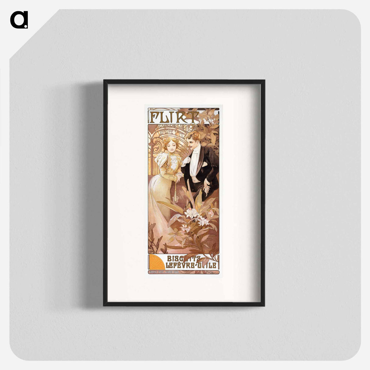 Flirt - Alphonse Mucha Poster.