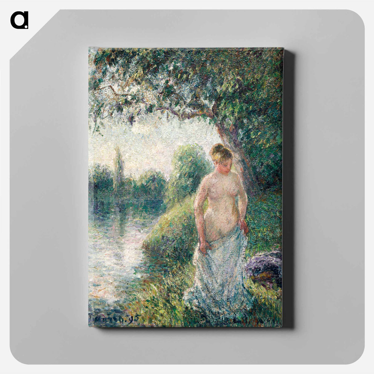 The Bather - Camille Pissarro Canvas.