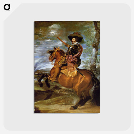 アートポストカード-Equestrian Portrait of Don Gaspar de GuzmanCount Duke of Olivares - ディエゴ ベラスケス Postcard.