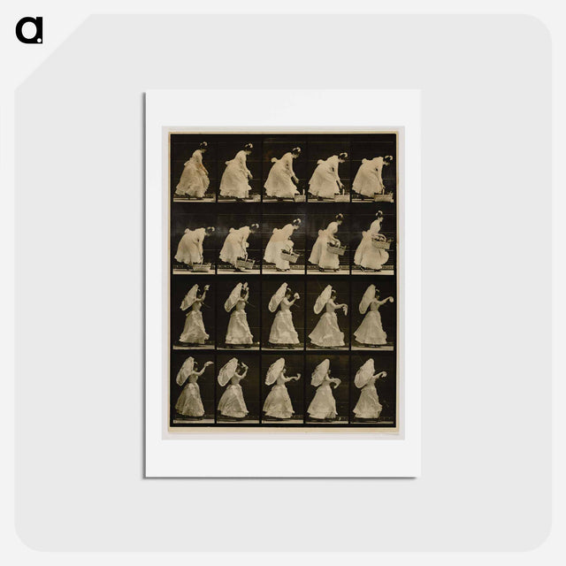 アートポストカード-Woman with Basket and Handkerchief
 - エドワード マイブリッジ Postcard.