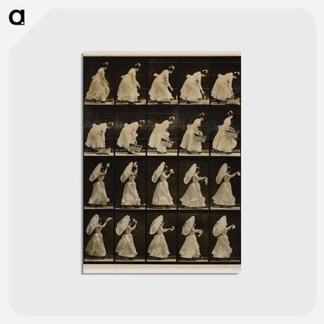 アートポストカード-Woman with Basket and Handkerchief
 - エドワード マイブリッジ Postcard.