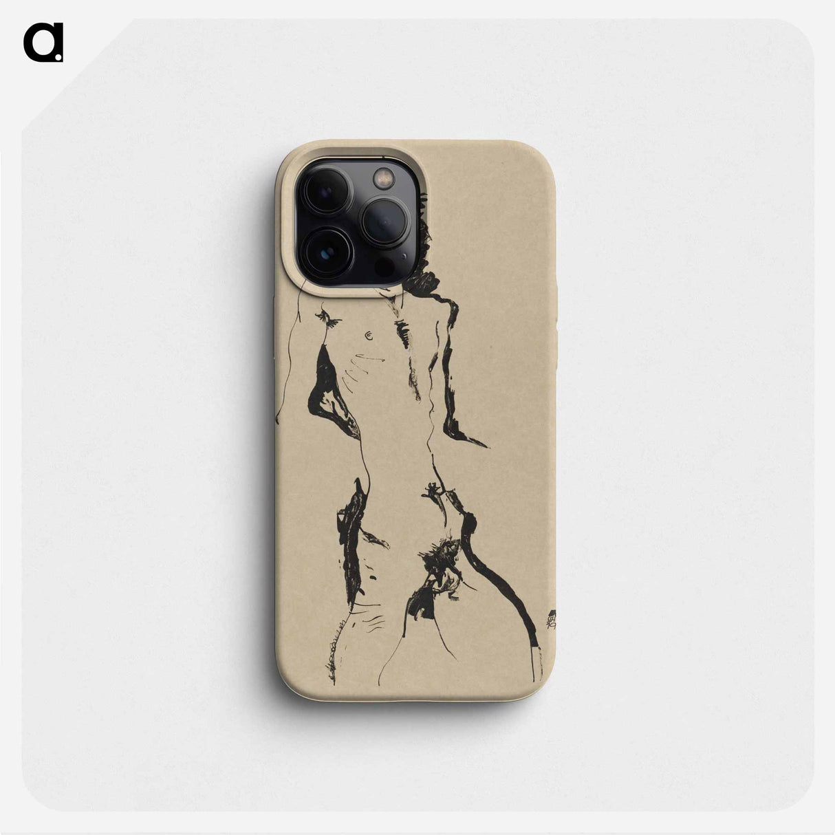 Male nude (Self-portrait) I - エゴン シーレ Phone Case.