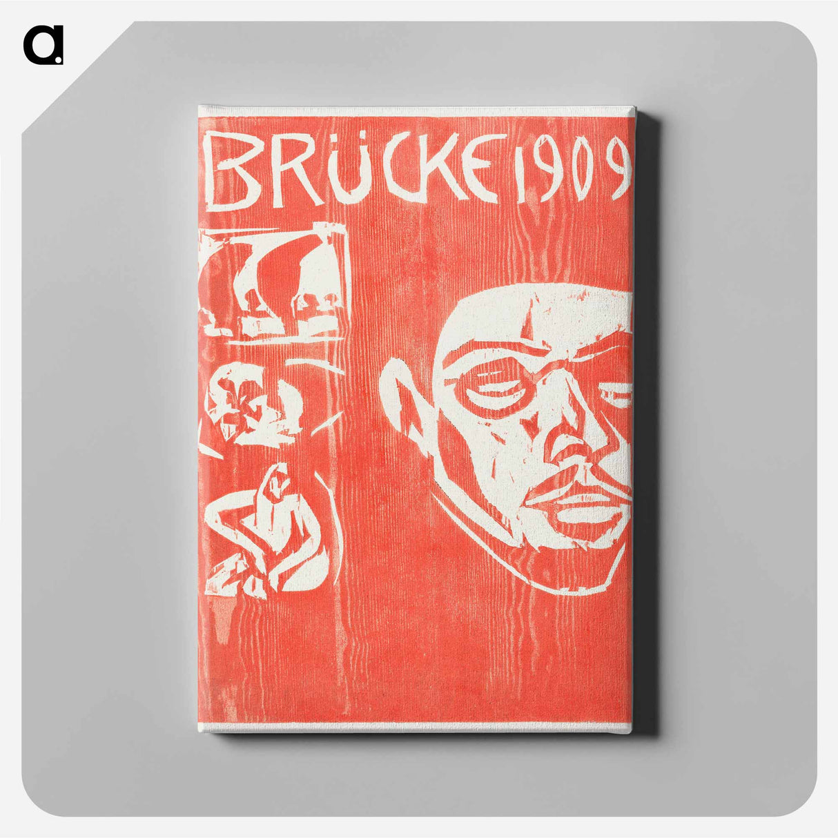 アートパネル-Cover of the Fourth Yearbook of the Artist Group the Brucke - エルンスト ルートヴィヒ キルヒナー Canvas.