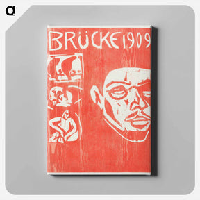 アートパネル-Cover of the Fourth Yearbook of the Artist Group the Brucke - エルンスト ルートヴィヒ キルヒナー Canvas.
