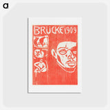 アートポストカード-Cover of the Fourth Yearbook of the Artist Group the Brucke - エルンスト ルートヴィヒ キルヒナー Postcard.