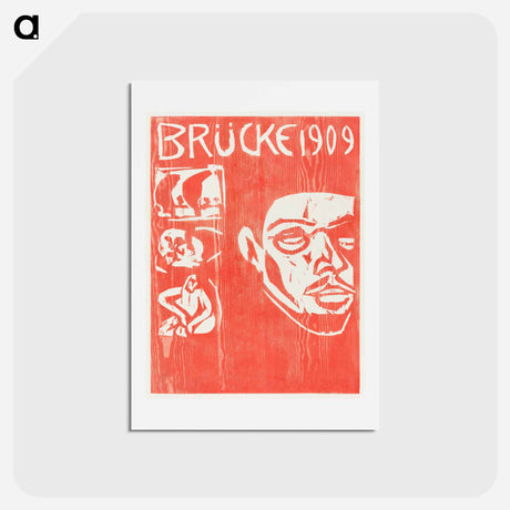 アートポストカード-Cover of the Fourth Yearbook of the Artist Group the Brucke - エルンスト ルートヴィヒ キルヒナー Postcard.