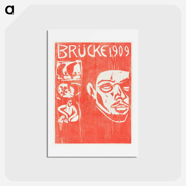 アートポストカード-Cover of the Fourth Yearbook of the Artist Group the Brucke - エルンスト ルートヴィヒ キルヒナー Postcard.