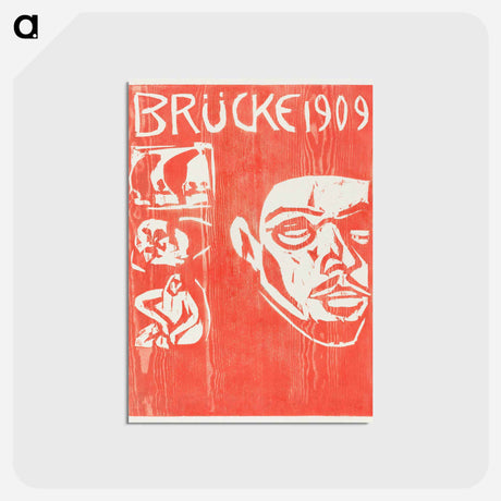 アートポストカード-Cover of the Fourth Yearbook of the Artist Group the Brucke - エルンスト ルートヴィヒ キルヒナー Postcard.
