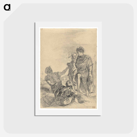 アートポストカード-オレンジ - ウジェーヌ ドラクロワ Postcard.