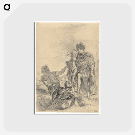 アートポストカード-オレンジ - ウジェーヌ ドラクロワ Postcard.