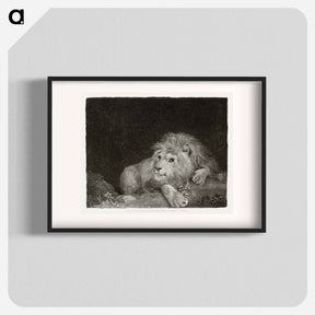 アートポスター-Recumbent Lion
 - ジョージ スタッブス Poster.