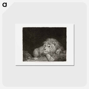 アートポストカード-Recumbent Lion
 - ジョージ スタッブス Postcard.