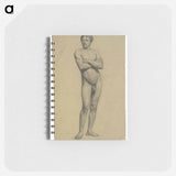 Male academy nude with folded arms - グスタフ クリムト Memo.